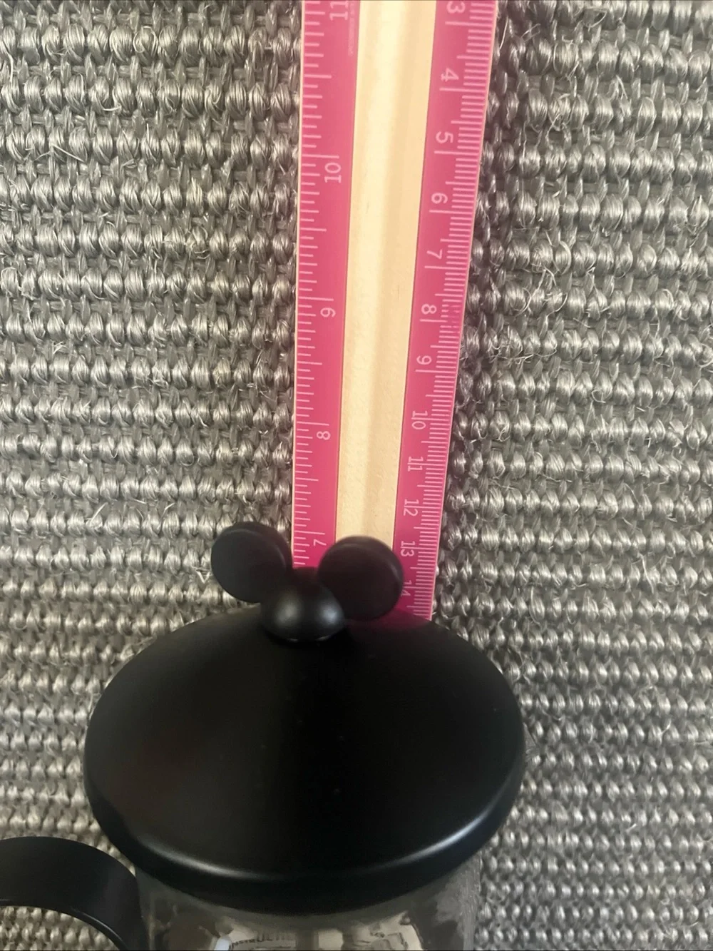 Disney Black French Press with Character Cutouts